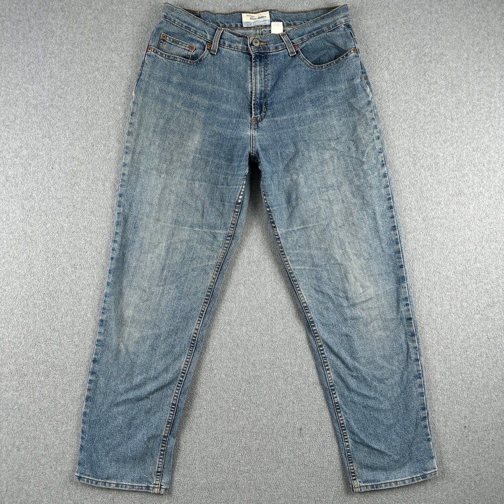 Vintage Old Navy Jeans Womens 12 Blue Blue Jeans Straight Leg High Rise Stretch